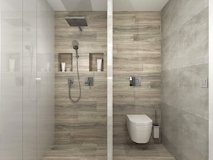Dom w Bierach - łazienka z sauną - zdjęcie od DIZU Studio Projektowe