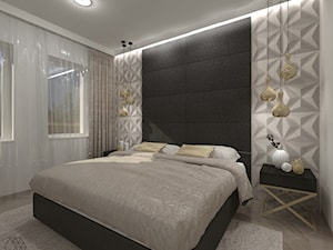 Beżowa sypialnia- Gliwice - zdjęcie od DIZU Studio Projektowe