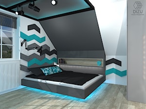 Młodzieżowa sypialnia. - zdjęcie od DIZU Studio Projektowe