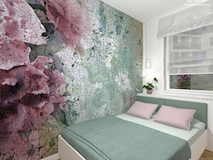 Pudrowe kolory w sypialni - Mieszkanie w Warszawie