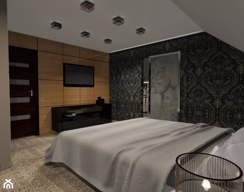 sypialnie - Sypialnia, styl nowoczesny - zdjęcie od PROVISUAL BIURO PROJEKTOWE