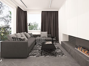 WHITE & BLACK - Salon, styl minimalistyczny - zdjęcie od FAMM DESIGN