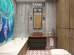 LOFT LOVE - Mała bez okna łazienka, styl industrialny - zdjęcie od FAMM DESIGN
