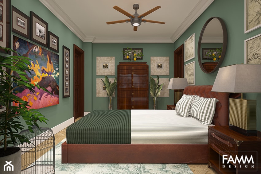SASKA KĘPA - Średnia zielona sypialnia, styl tradycyjny - zdjęcie od FAMM DESIGN