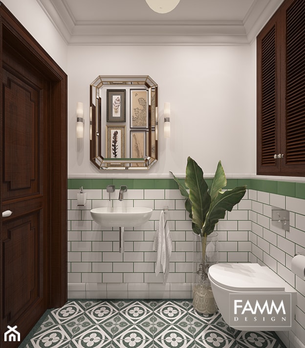 SASKA KĘPA - Średnia łazienka, styl tradycyjny - zdjęcie od FAMM DESIGN