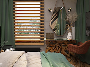 LUBLIN PO MOJEMU - Mała szara sypialnia, styl industrialny - zdjęcie od FAMM DESIGN