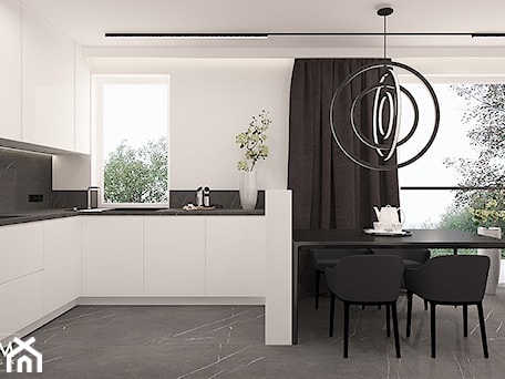 Aranżacje wnętrz - Kuchnia: WHITE & BLACK - Kuchnia, styl minimalistyczny - FAMM DESIGN. Przeglądaj, dodawaj i zapisuj najlepsze zdjęcia, pomysły i inspiracje designerskie. W bazie mamy już prawie milion fotografii!