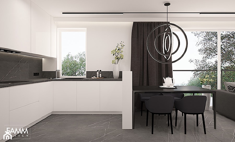 WHITE & BLACK - Kuchnia, styl minimalistyczny - zdjęcie od FAMM DESIGN