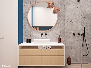 METRO POINT - Mała bez okna z lustrem łazienka, styl nowoczesny - zdjęcie od FAMM DESIGN