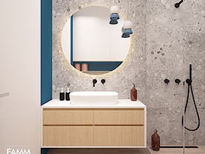 METRO POINT - Mała bez okna z lustrem łazienka, styl nowoczesny - zdjęcie od FAMM DESIGN