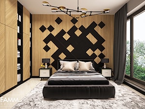 LEGIONOWO - Średnia szara sypialnia, styl nowoczesny - zdjęcie od FAMM DESIGN