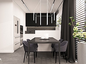 BLACK & WHITE - Jadalnia, styl minimalistyczny - zdjęcie od FAMM DESIGN