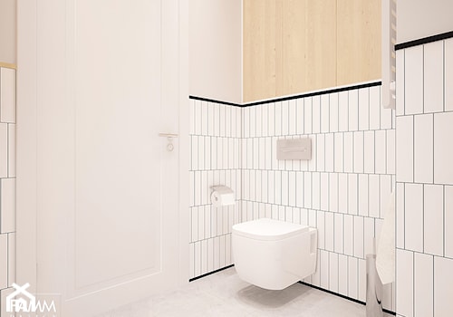 POD WYNAJEM - Mała bez okna łazienka, styl minimalistyczny - zdjęcie od FAMM DESIGN