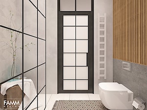 INDUSTRIALNY MINIMAL - Mała bez okna łazienka, styl industrialny - zdjęcie od FAMM DESIGN