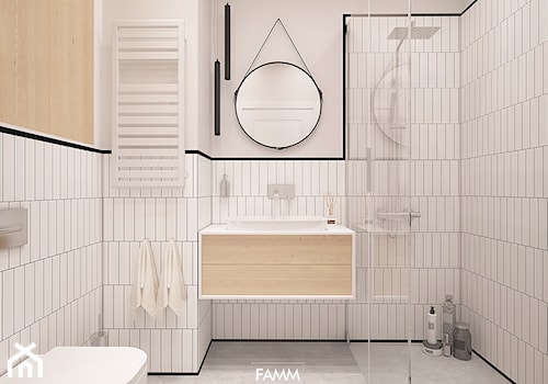 POD WYNAJEM - Średnia bez okna łazienka, styl nowoczesny - zdjęcie od FAMM DESIGN
