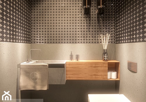 MĘSKI PUNKT WIDZENIA - Mała łazienka, styl nowoczesny - zdjęcie od FAMM DESIGN