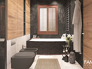 KLIMATYCZNY WILANÓW - Mała łazienka z oknem, styl nowoczesny - zdjęcie od FAMM DESIGN