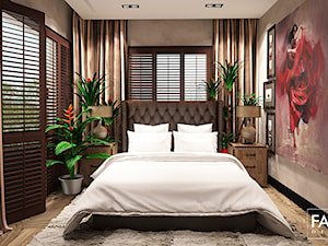 INSPIRACJE KOLONIALNE - Średnia sypialnia, styl nowoczesny - zdjęcie od FAMM DESIGN