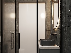 DOM DLA MŁODYCH - Mała z lustrem łazienka, styl nowoczesny - zdjęcie od FAMM DESIGN