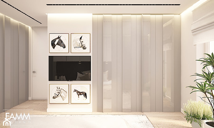 W NEUTRALNYCH BARWACH - Sypialnia, styl minimalistyczny - zdjęcie od FAMM DESIGN
