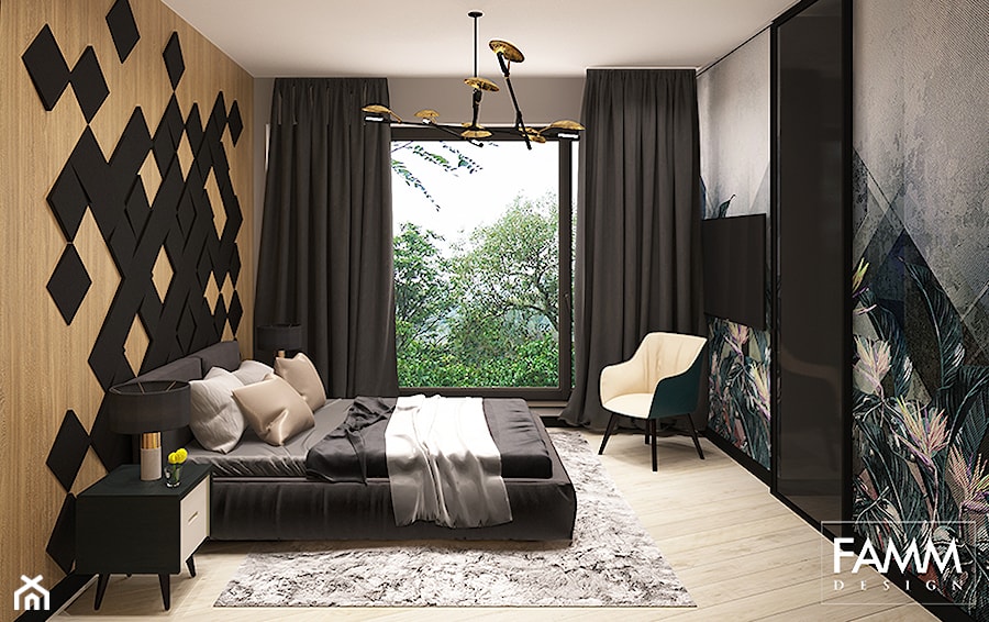 LEGIONOWO - Średnia biała sypialnia, styl nowoczesny - zdjęcie od FAMM DESIGN