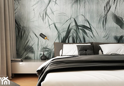 WORONICZA - Mała szara sypialnia, styl minimalistyczny - zdjęcie od FAMM DESIGN