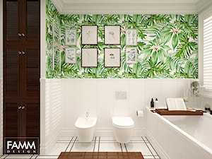 SASKA KĘPA - Średnia na poddaszu łazienka z oknem, styl tradycyjny - zdjęcie od FAMM DESIGN