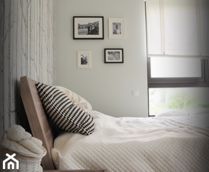 Las w sypialni - Sypialnia, styl skandynawski - zdjęcie od Dizajnia art - studio projektowe