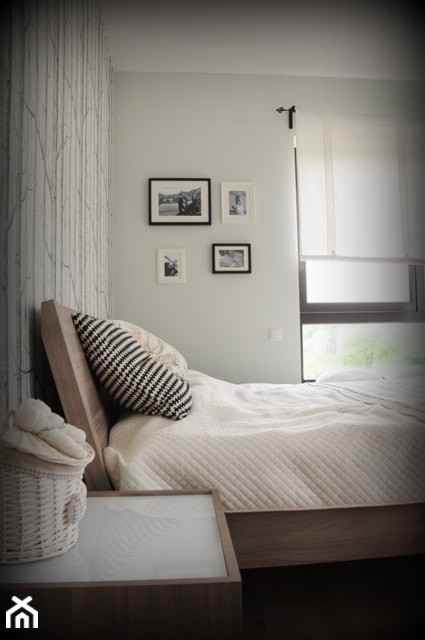 Las w sypialni - Sypialnia, styl skandynawski - zdjęcie od Dizajnia art - studio projektowe - Homebook