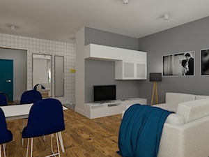 PROJEKT 3D mieszkania na warszawskim Wilanowie - Salon, styl nowoczesny - zdjęcie od Dizajnia art - studio projektowe