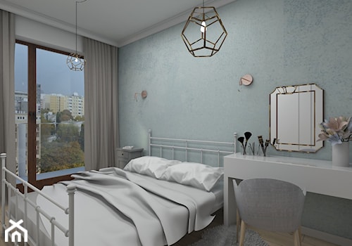 Zmysłowa elegancja apartament Mokotów - Średnia sypialnia, styl nowoczesny - zdjęcie od Dizajnia art - studio projektowe