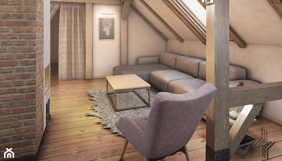 WM Design-Dom wypoczynkowy pod Krakowem - Salon, styl rustykalny - zdjęcie od morsztyn design