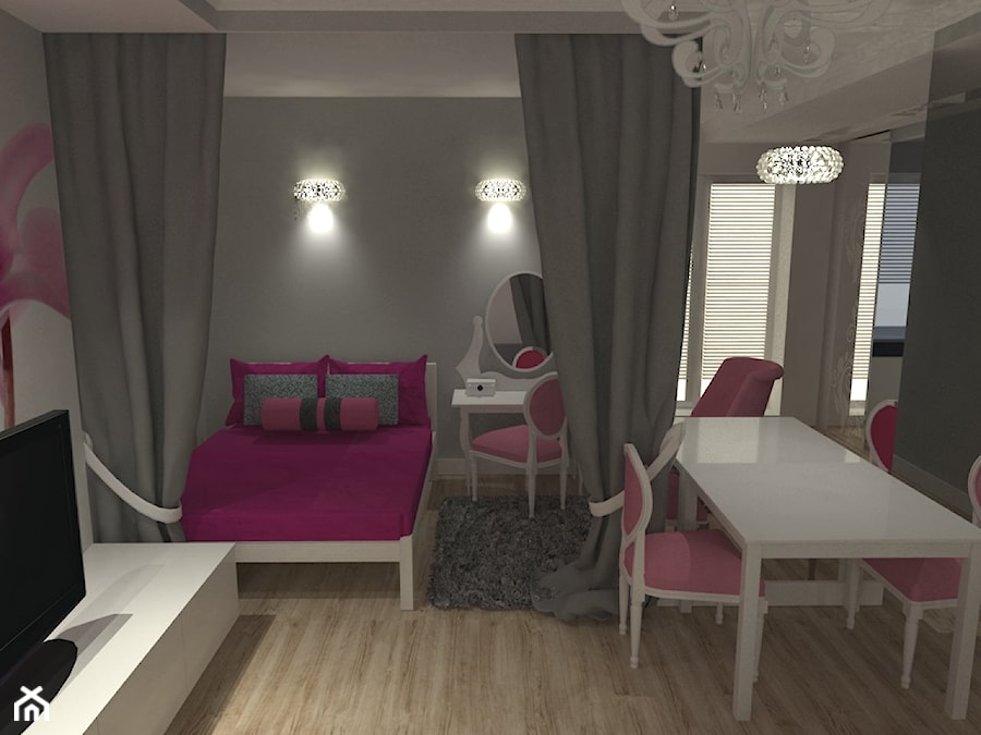 Mieszkanie_02 - Sypialnia, styl glamour - zdjęcie od JoKDesign