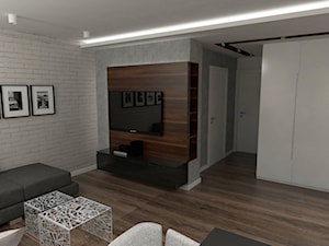 Mieszkanie 01_wersja II - Salon, styl nowoczesny - zdjęcie od JoKDesign