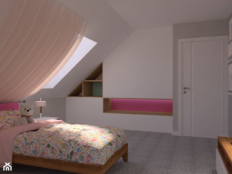 Pastelowa sypialnia uroczych dziewczynek. - zdjęcie od JoKDesign