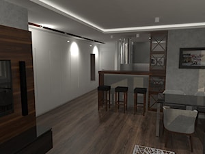 Mieszkanie 01_wersja II - Salon, styl nowoczesny - zdjęcie od JoKDesign