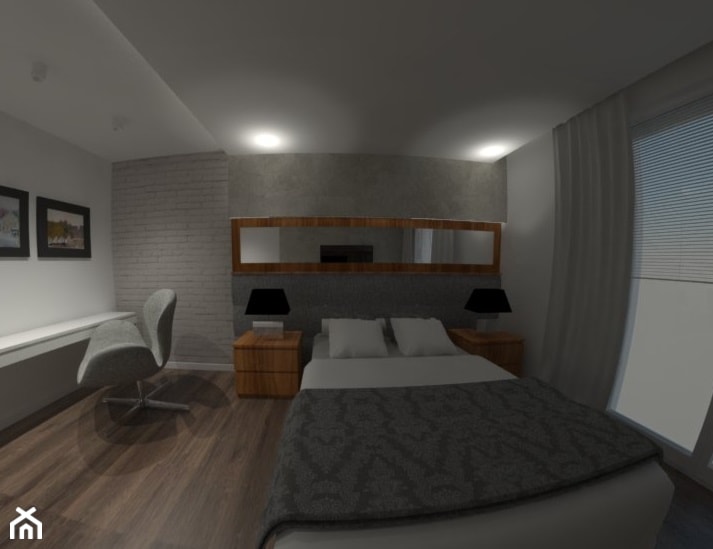 Mieszkanie 01_wersja II - Sypialnia, styl nowoczesny - zdjęcie od JoKDesign