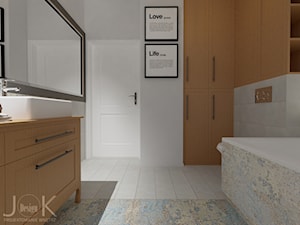 Eklektyczny dom - Mała bez okna z lustrem łazienka, styl tradycyjny - zdjęcie od JoKDesign