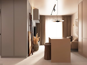 Mieszkanie w kolorystyce taupe + grey - Hol / przedpokój, styl minimalistyczny - zdjęcie od ELEMENTY