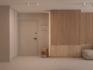 W klimacie japandi - Hol / przedpokój, styl minimalistyczny - zdjęcie od ELEMENTY