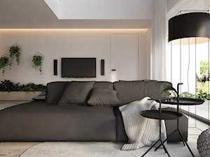 Dom jednorodzinny w stylu "soft-loft" - Salon, styl minimalistyczny - zdjęcie od ELEMENTY