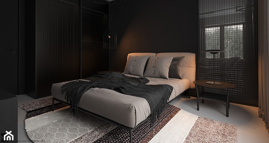czErń ♠ - Sypialnia, styl minimalistyczny - zdjęcie od ELEMENTY