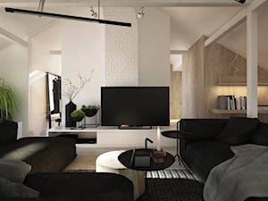 Poddasze - Salon, styl minimalistyczny - zdjęcie od ELEMENTY