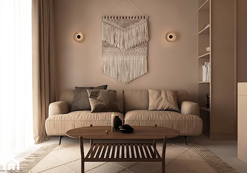 Mieszkanie w kolorystyce taupe + grey - Salon, styl minimalistyczny - zdjęcie od ELEMENTY