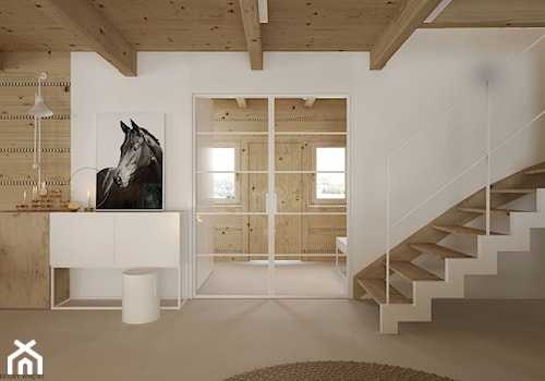 Dom drewniany - Hol / przedpokój, styl minimalistyczny - zdjęcie od ELEMENTY