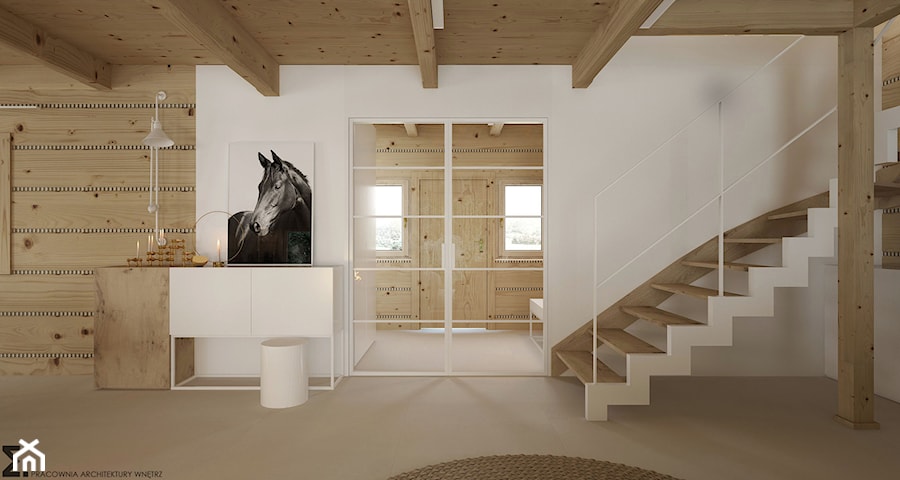Dom drewniany - Hol / przedpokój, styl minimalistyczny - zdjęcie od ELEMENTY