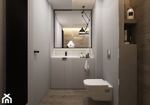 Soft-loft w szarości - Średnia bez okna łazienka, styl minimalistyczny - zdjęcie od ELEMENTY