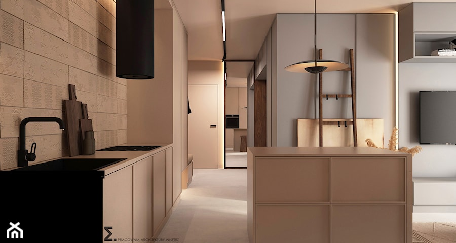 Mieszkanie w kolorystyce taupe + grey - Kuchnia, styl nowoczesny - zdjęcie od ELEMENTY