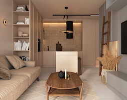 Mieszkanie w kolorystyce taupe + grey - Salon, styl nowoczesny - zdjęcie od ELEMENTY - Homebook