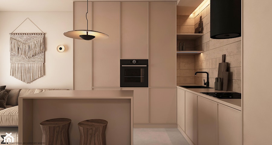 Mieszkanie w kolorystyce taupe + grey - Kuchnia, styl minimalistyczny - zdjęcie od ELEMENTY
